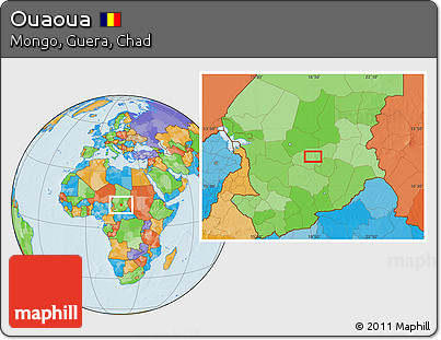 Political Location Map of Ouaoua