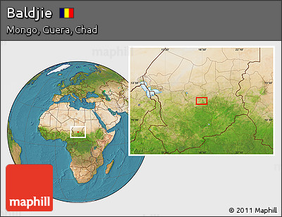 Satellite Location Map of Baldjie