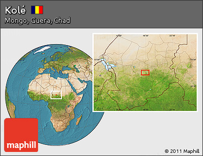 Satellite Location Map of Kolé