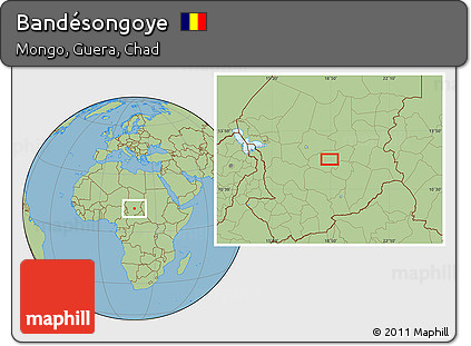 Savanna Style Location Map of Bandésongoye