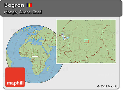 Savanna Style Location Map of Bogron