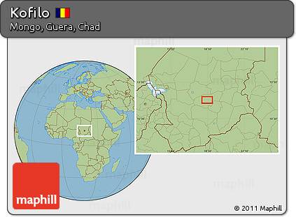 Savanna Style Location Map of Kofilo