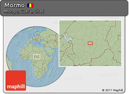 Savanna Style Location Map of Mormo, hill shading