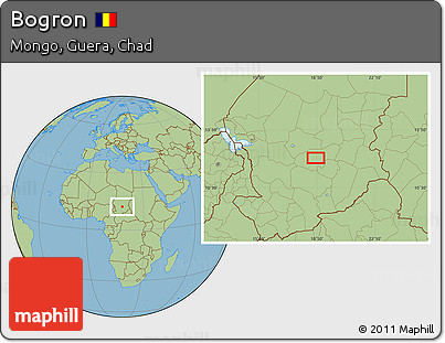 Savanna Style Location Map of Bogron
