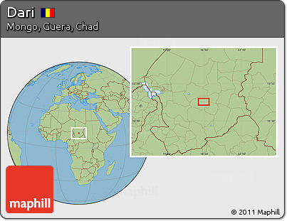 Savanna Style Location Map of Dari