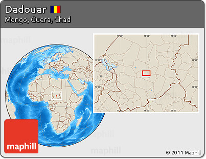 Shaded Relief Location Map of Dadouar