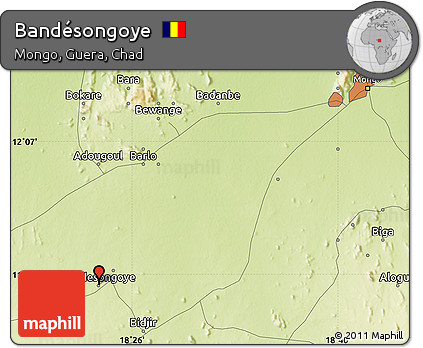 Physical Map of Bandésongoye