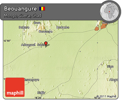 Physical Map of Beouangure