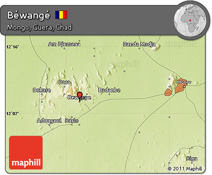 Physical Map of Béwangé