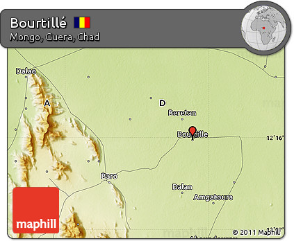 Physical Map of Bourtillé