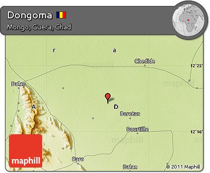 Physical Map of Dongoma