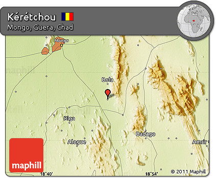 Physical Map of Kérétchou