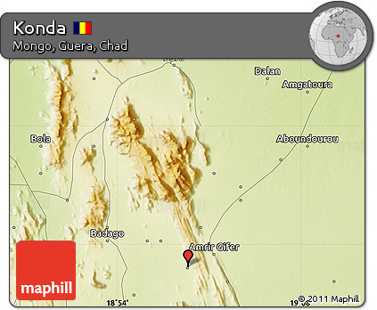 Physical Map of Konda