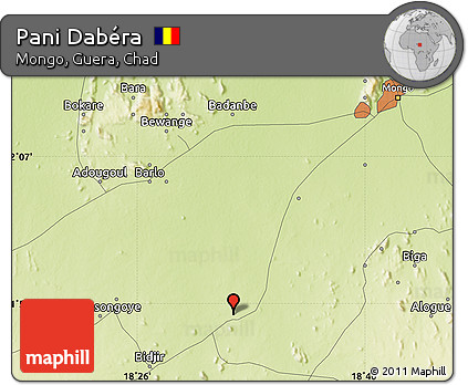 Physical Map of Pani Dabéra