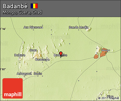 Physical Map of Badanbé