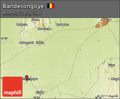 Physical Map of Bandésongoye