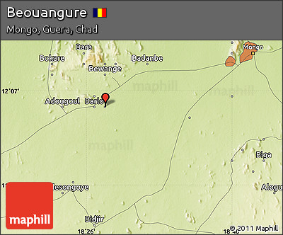 Physical Map of Beouangure
