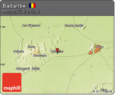 Physical Map of Badanbé