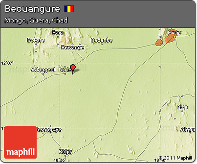 Physical Map of Beouangure