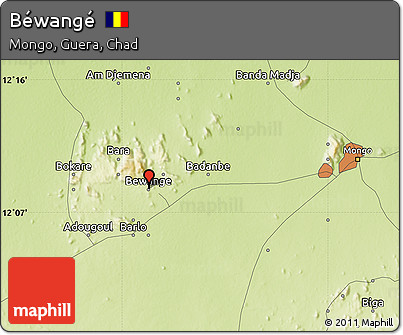 Physical Map of Béwangé