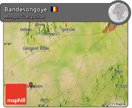 Satellite Map of Bandésongoye