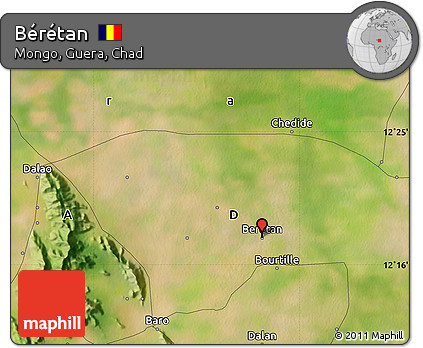 Satellite Map of Bérétan