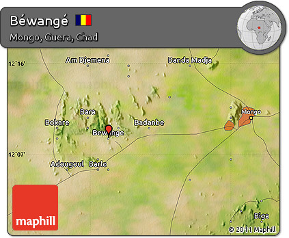 Satellite Map of Béwangé