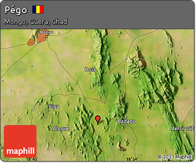 Satellite Map of Pégo