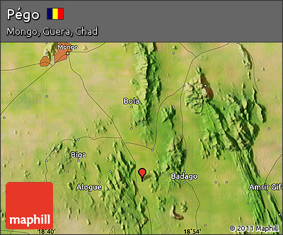 Satellite Map of Pégo