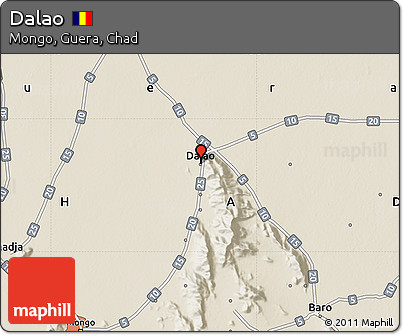 Shaded Relief Map of Dalao