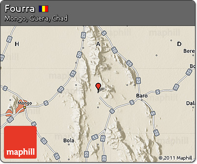 Shaded Relief Map of Fourra