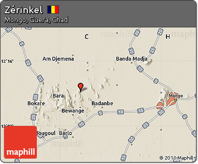 Shaded Relief Map of Zérinkel