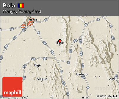Shaded Relief Map of Bola