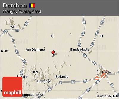 Shaded Relief Map of Dotchon