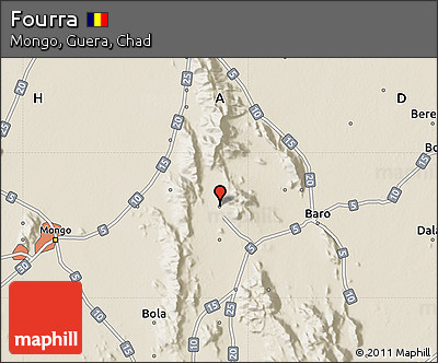Shaded Relief Map of Fourra