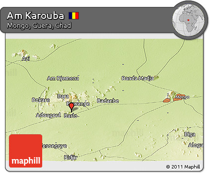 Physical Panoramic Map of Am Karouba