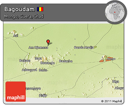 Physical Panoramic Map of Bagoudam