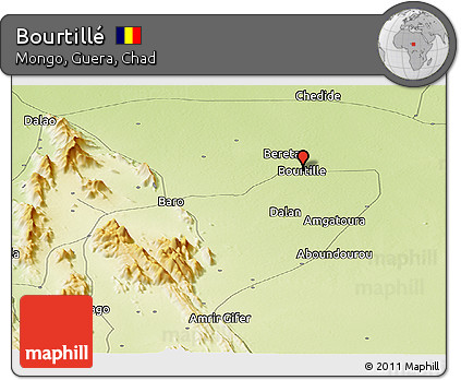 Physical Panoramic Map of Bourtillé