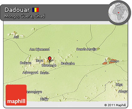 Physical Panoramic Map of Dadouar