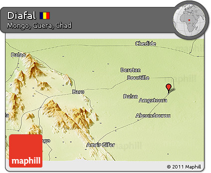 Physical Panoramic Map of Diafal