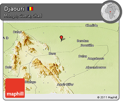 Physical Panoramic Map of Djaouri