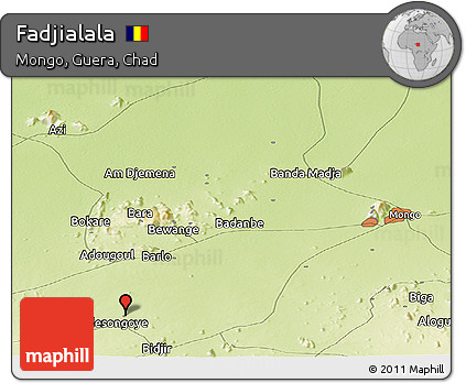 Physical Panoramic Map of Fadjialala