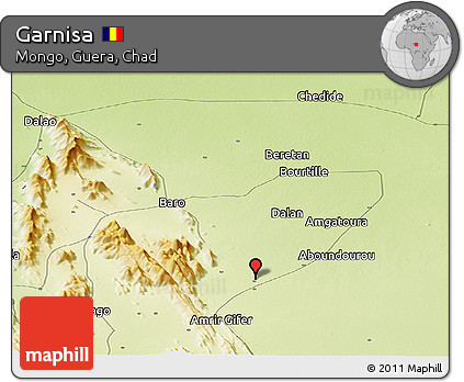 Physical Panoramic Map of Garnisa