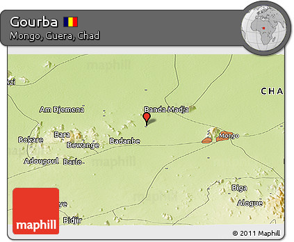 Physical Panoramic Map of Gourba