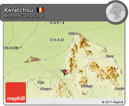 Physical Panoramic Map of Kérétchou