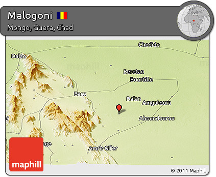 Physical Panoramic Map of Malogoni