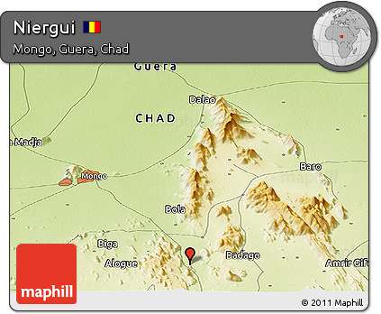 Physical Panoramic Map of Niergui