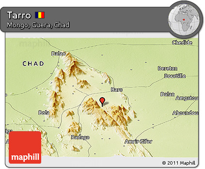 Physical Panoramic Map of Tarro