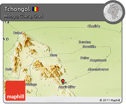 Physical Panoramic Map of Tchongol