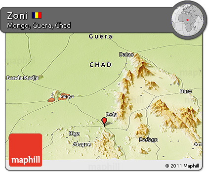 Physical Panoramic Map of Zoni